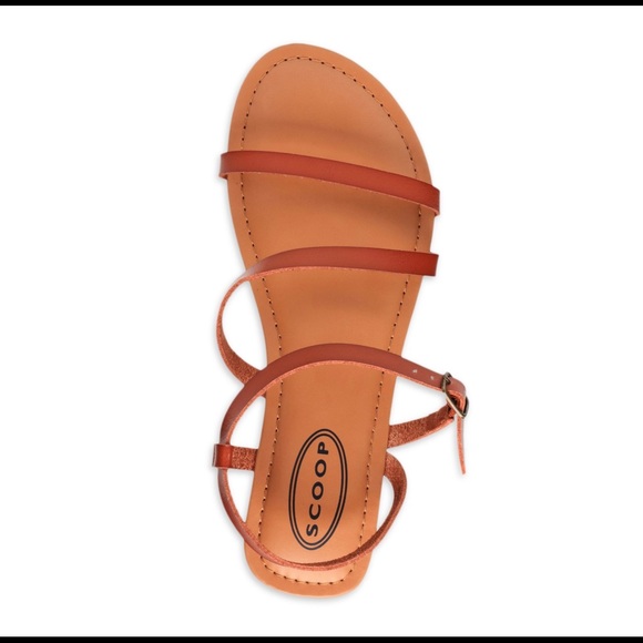 Scoop Juliet Asymmetrical Flat Sandals - Picture 1 of 4
